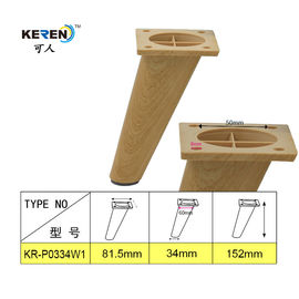 KR-P0334W1 152mm angolo sostitutivo di plastica divano gambe sedia estensori colore legno fornitore