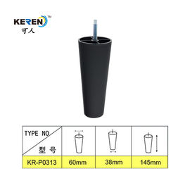 KR-P0313 145mm Altezza rotonda Piedi mobili, Piedi divano di plastica Sostituzione Non rumoroso fornitore